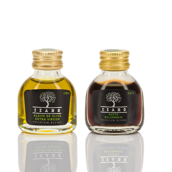 Pack 20 botellines 10ml Aceite de oliva + 20 botellines 10ml Aceto balsámico